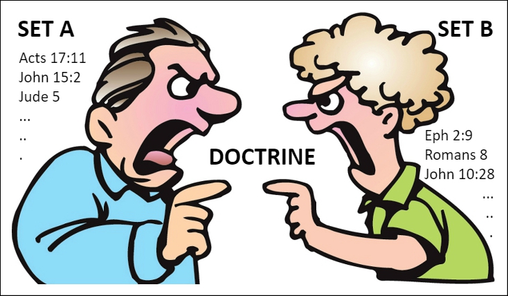 2 guys arguing over doctrine